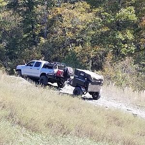 2nd gen Tacoma with Smittybilt trailer and CVT RTT